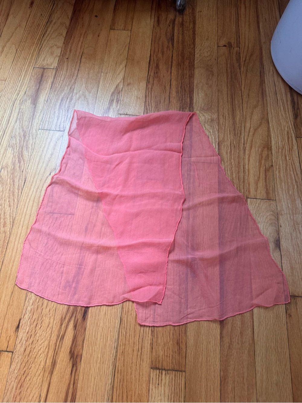 Vintage coral silk scarf